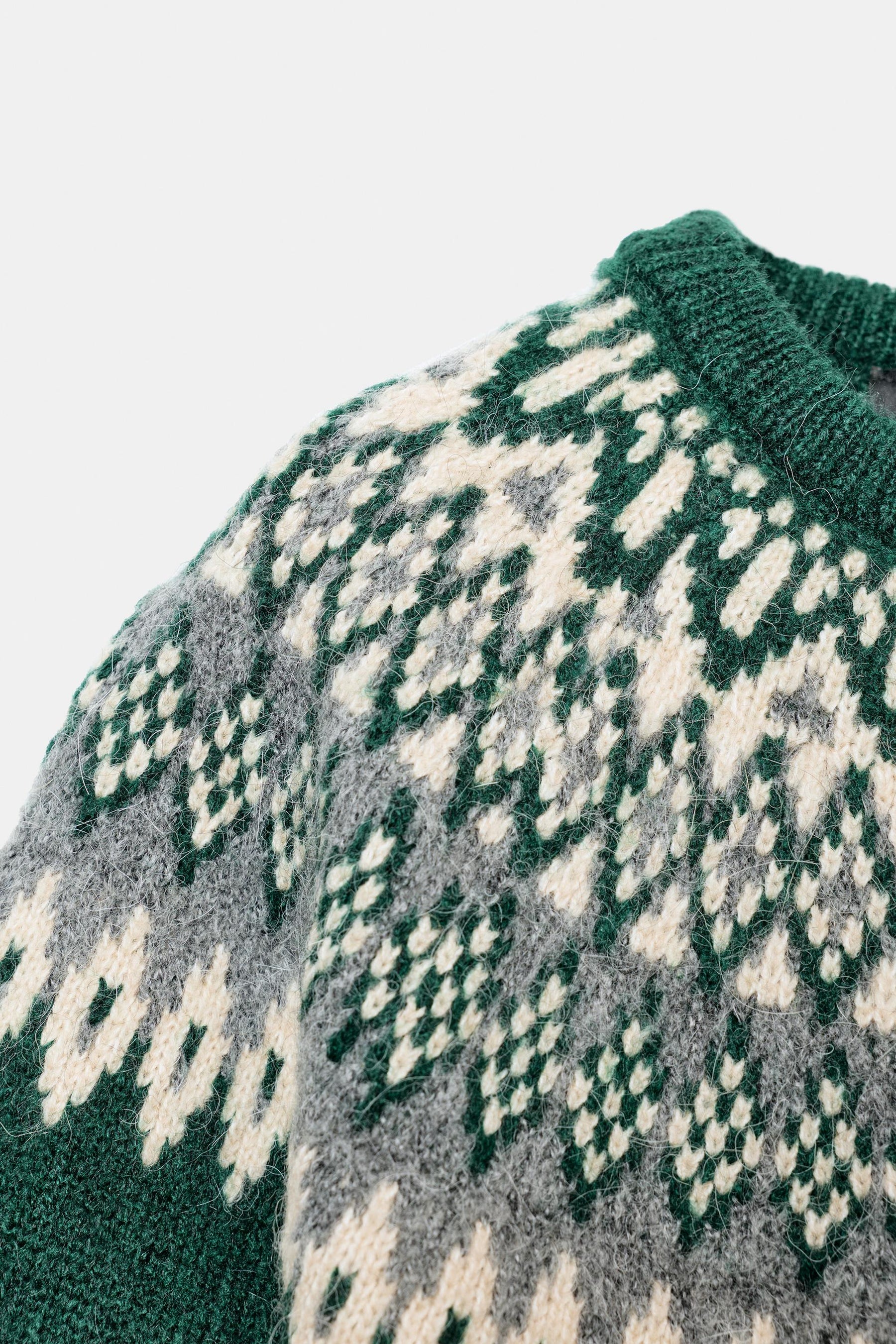 JACQUARD KNIT SHORT SLEEVE CARDIGAN - Image 4