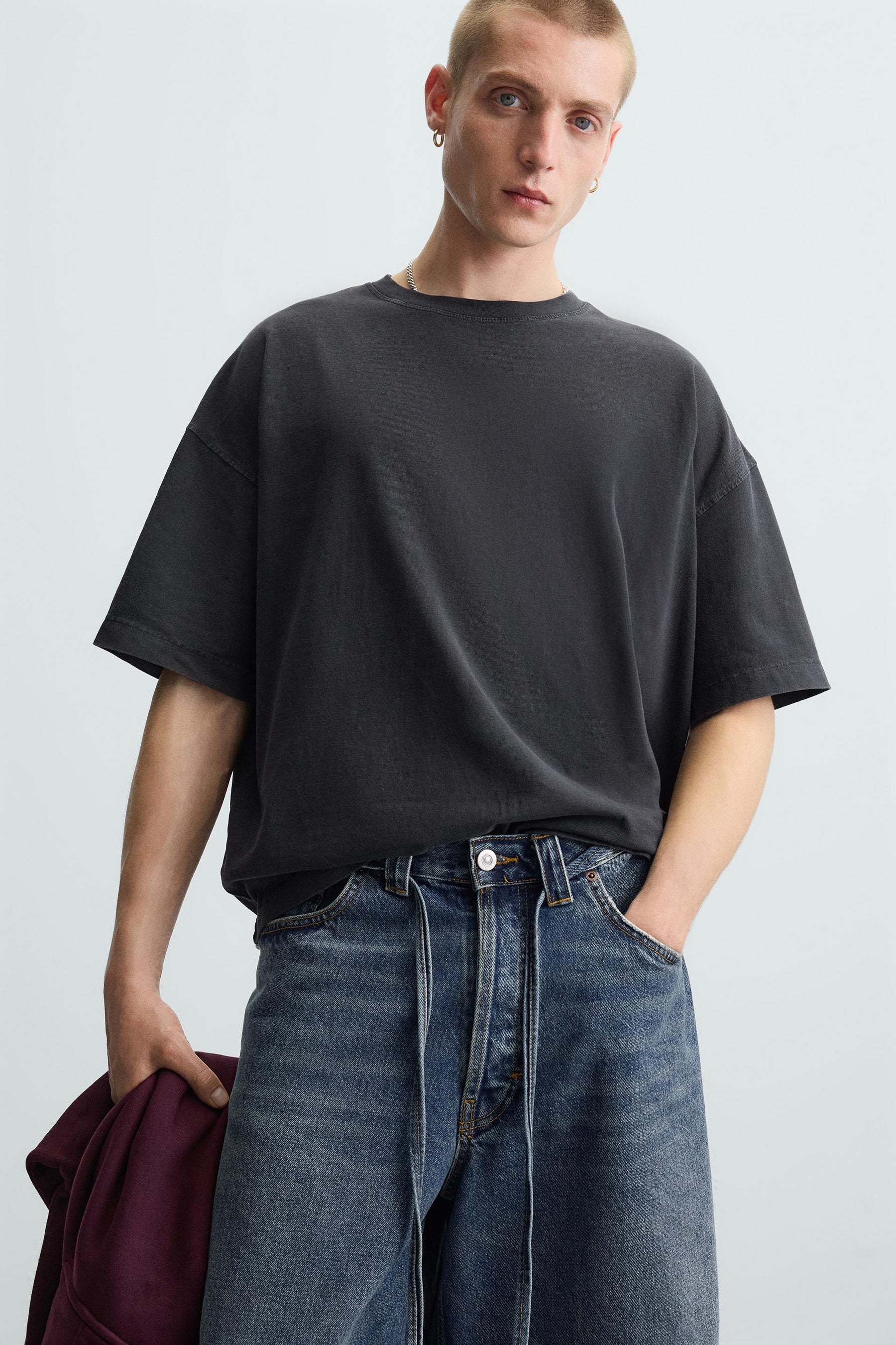 LIGHT WEIGHT WASHED BOXY FIT T-SHIRT - Image 4