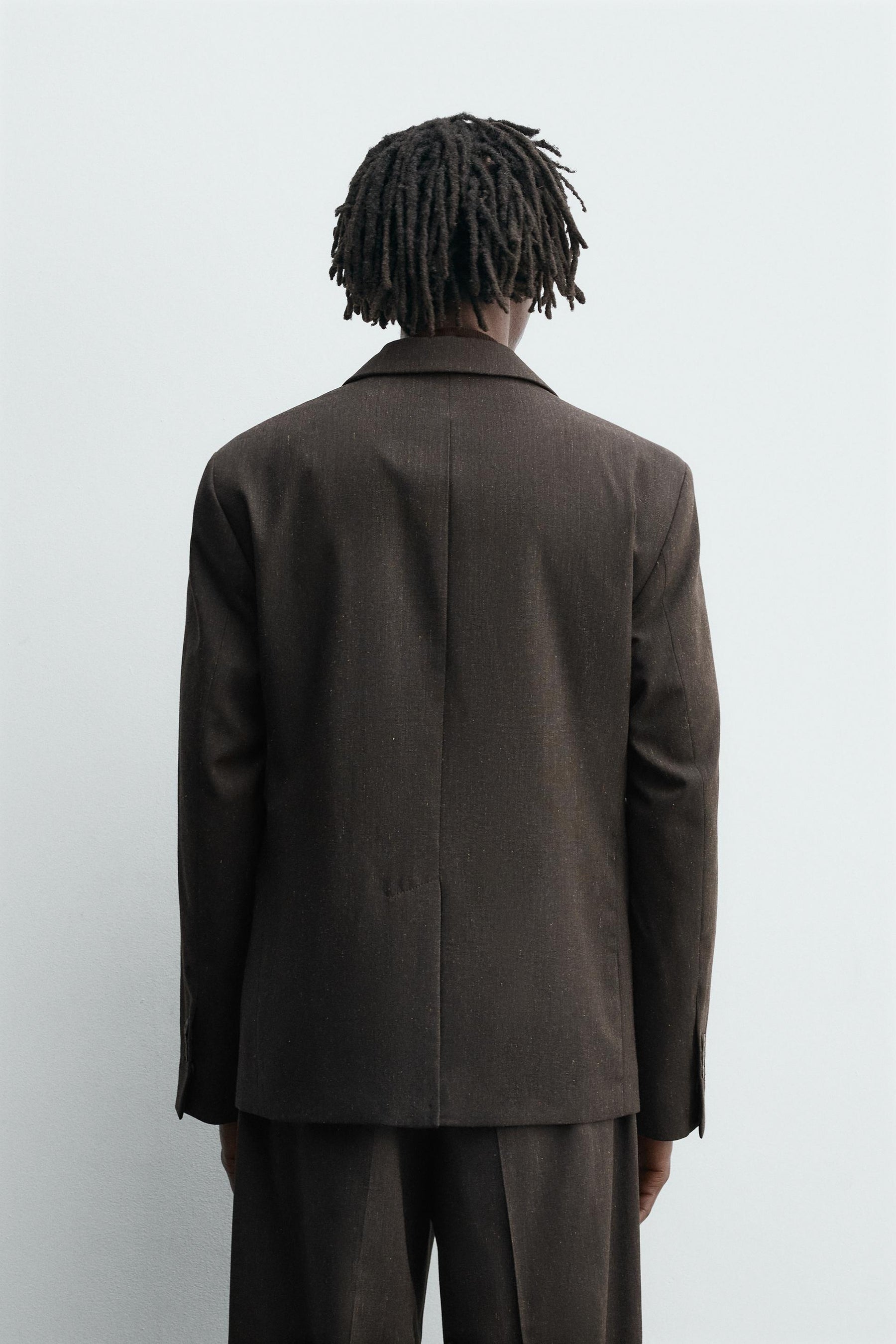 DOUBLE-BREASTED WOOL BLEND SUIT BLAZER - Image 3