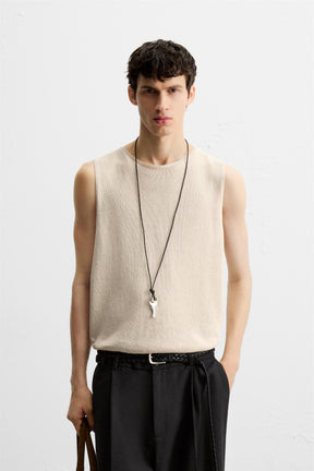 RELAXED FIT KNIT TANK TOP - Image 2