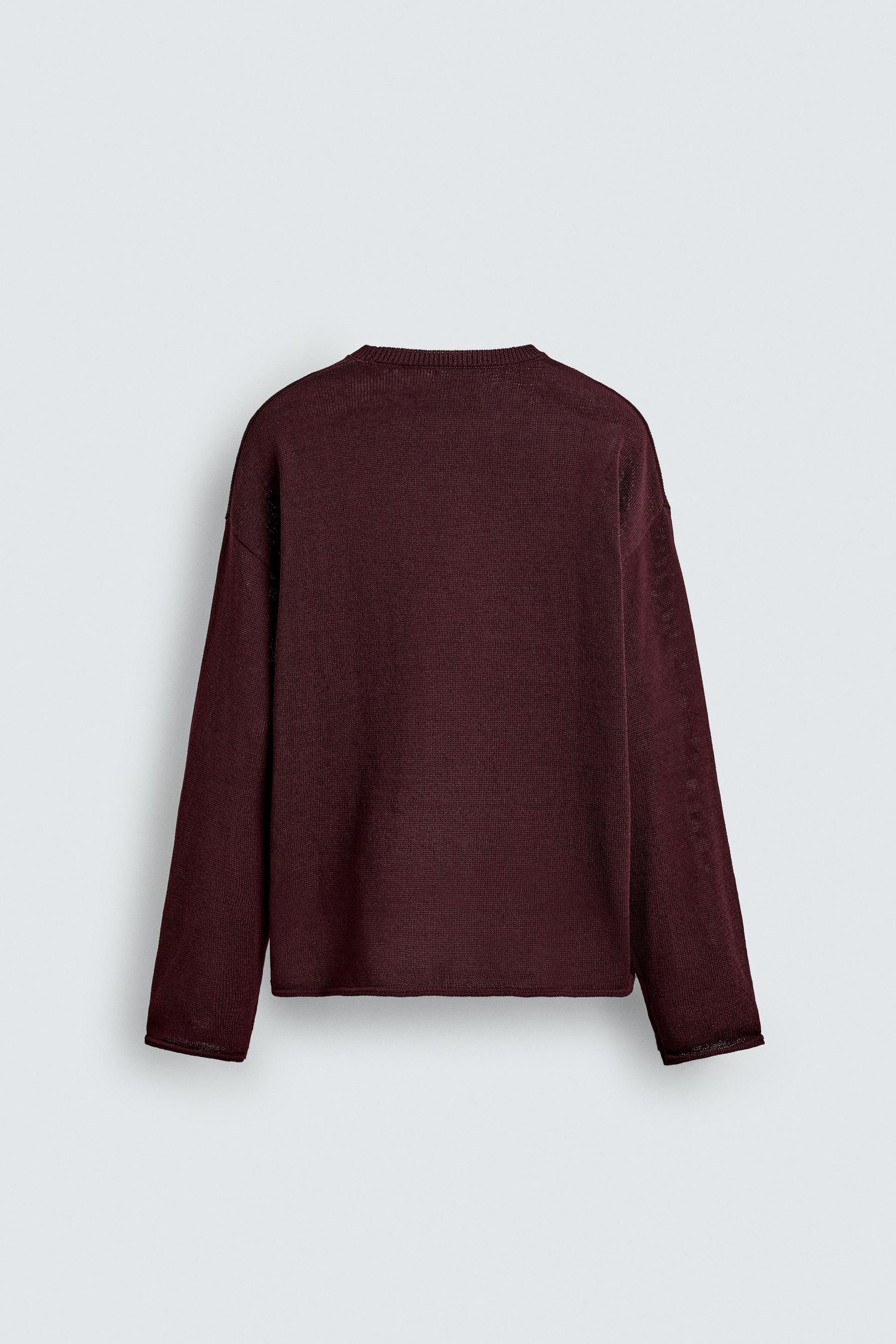 TEXTURED TURN-UP TRIM SWEATER - Image 7
