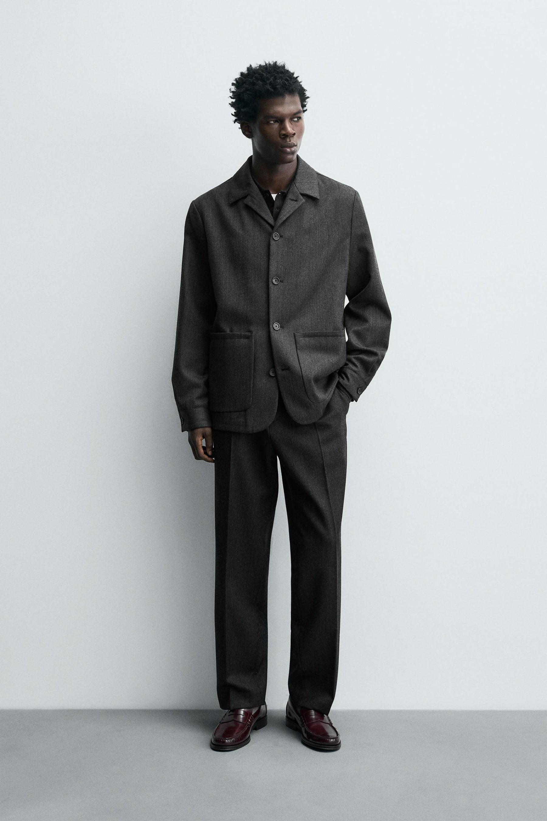 WOOL OVERSHIRT WITH POCKETS - Image 1