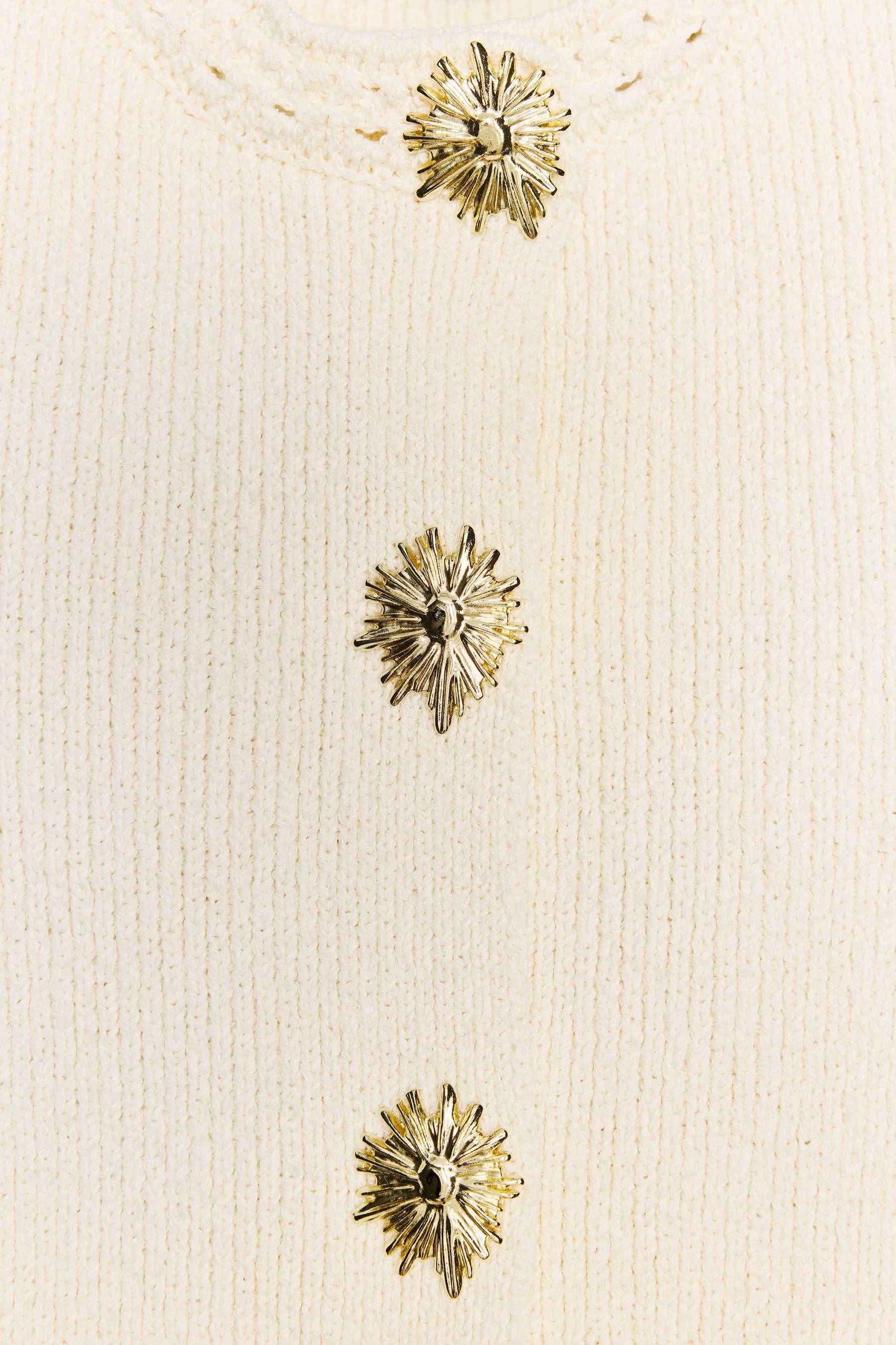 KNIT TOP WITH GOLD BUTTONS - Image 7