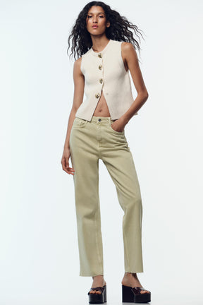 KNIT TOP WITH GOLD BUTTONS - Image 2