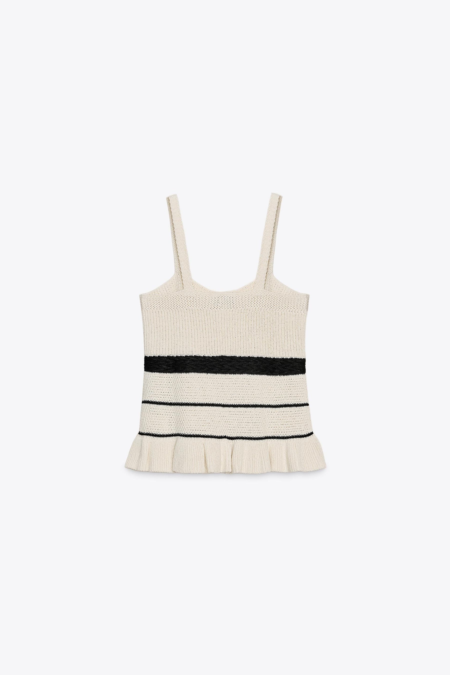 TEXTURED KNIT STRAPPY TOP - Image 4
