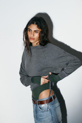 KNIT JUMPER WITH SIDE DRAWSTRINGS - Image 2