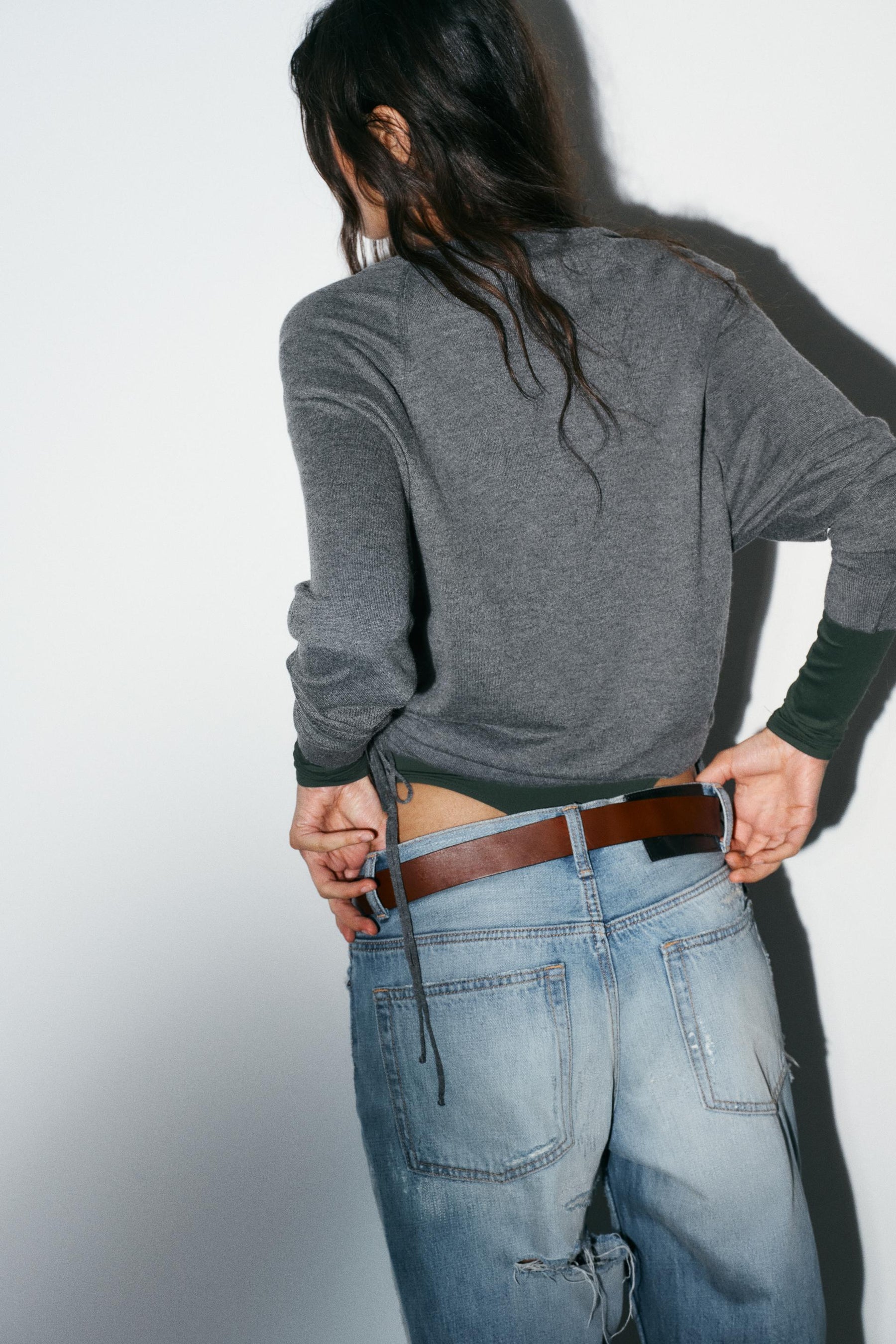 KNIT JUMPER WITH SIDE DRAWSTRINGS - Image 4