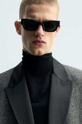 CONTRAST TEXTURED DOUBLE-BREASTED BLAZER - Image 5