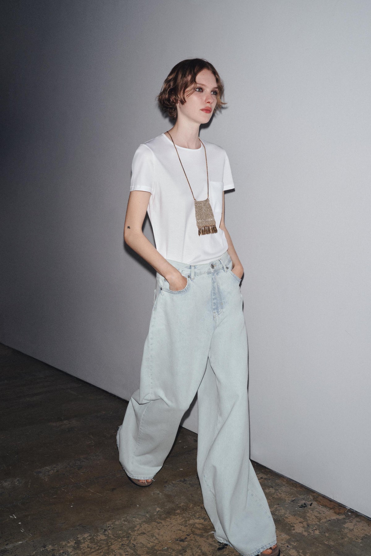 High-Waist Palazzo Jeans