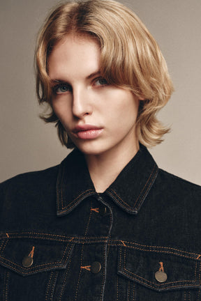 ZW COLLECTION FITTED DENIM JACKET - Image 5