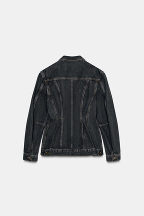 ZW COLLECTION FITTED DENIM JACKET - Image 6