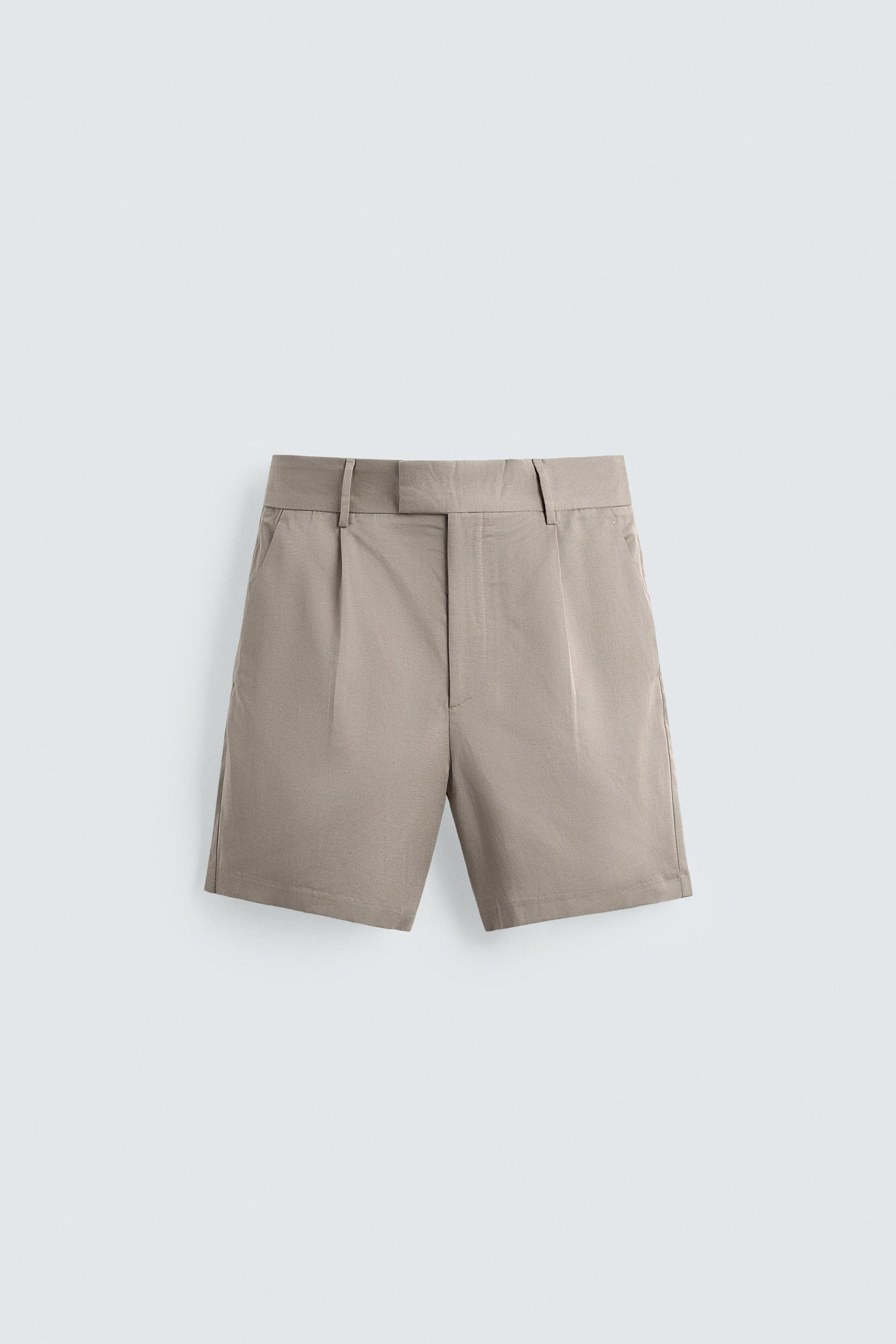 RELAXED FIT PLEATED BERMUDA SHORTS - Image 7