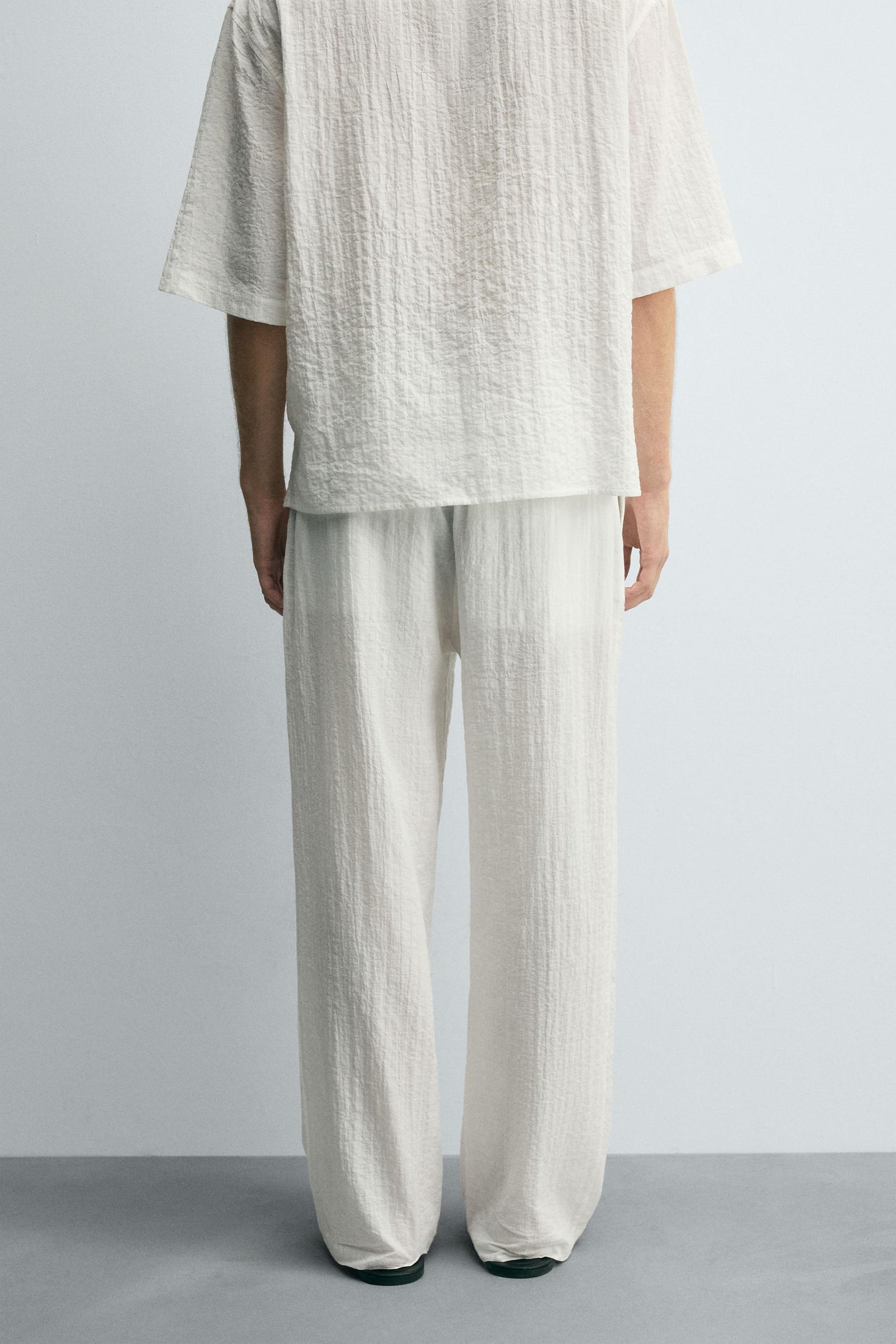 TEXTURED RELAXED FIT TROUSERS - Image 3