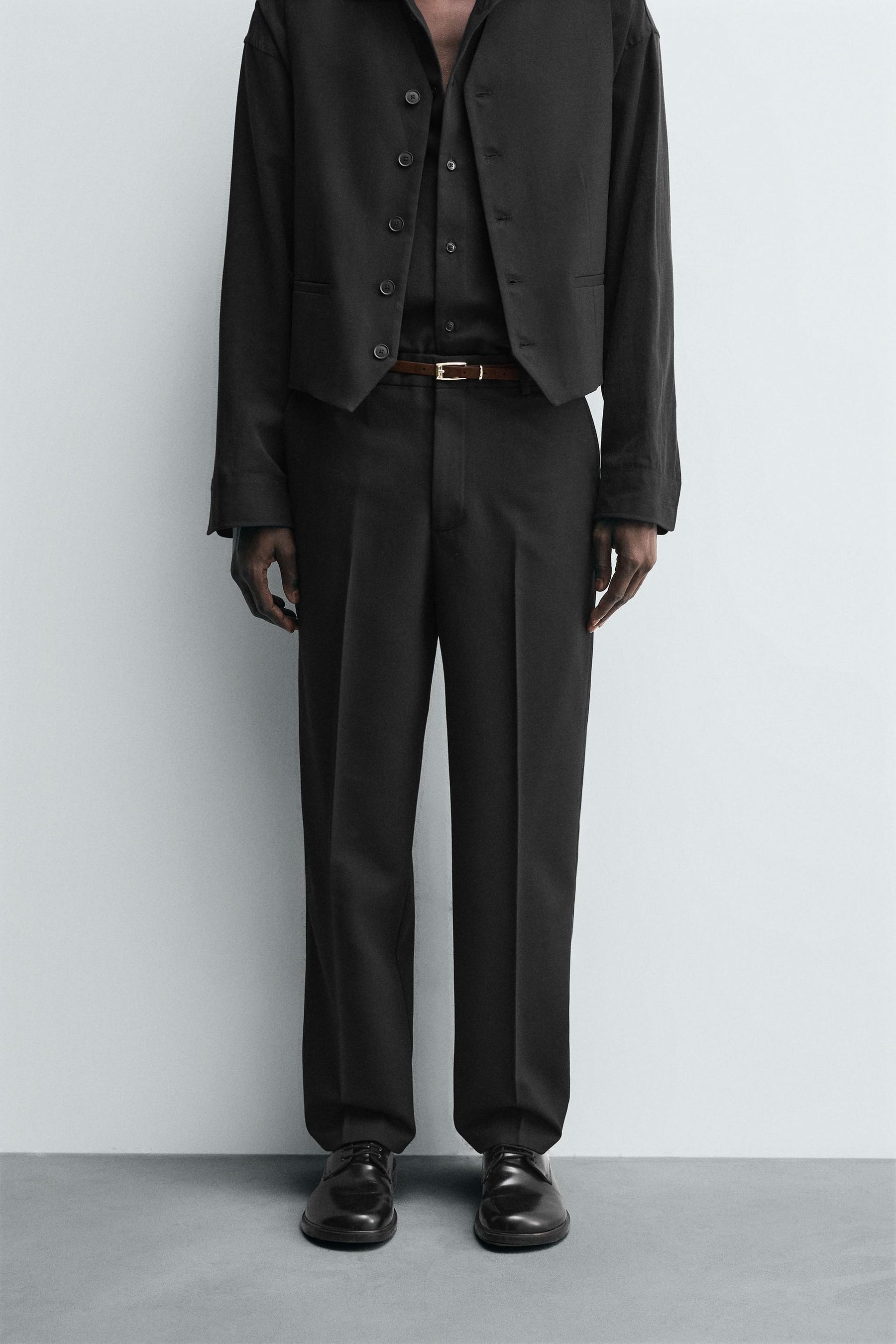 TEXTURED SUIT TROUSERS - Image 2