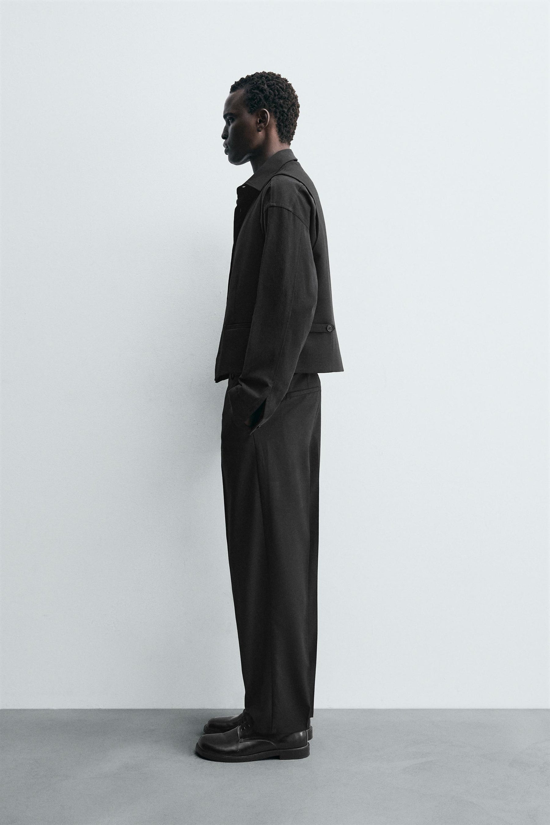 TEXTURED SUIT TROUSERS - Image 4