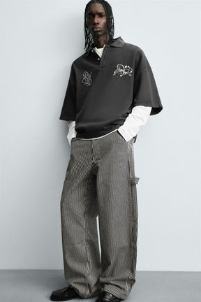 BOXY FIT EMBROIDERED POLO SHIRT - Image 6