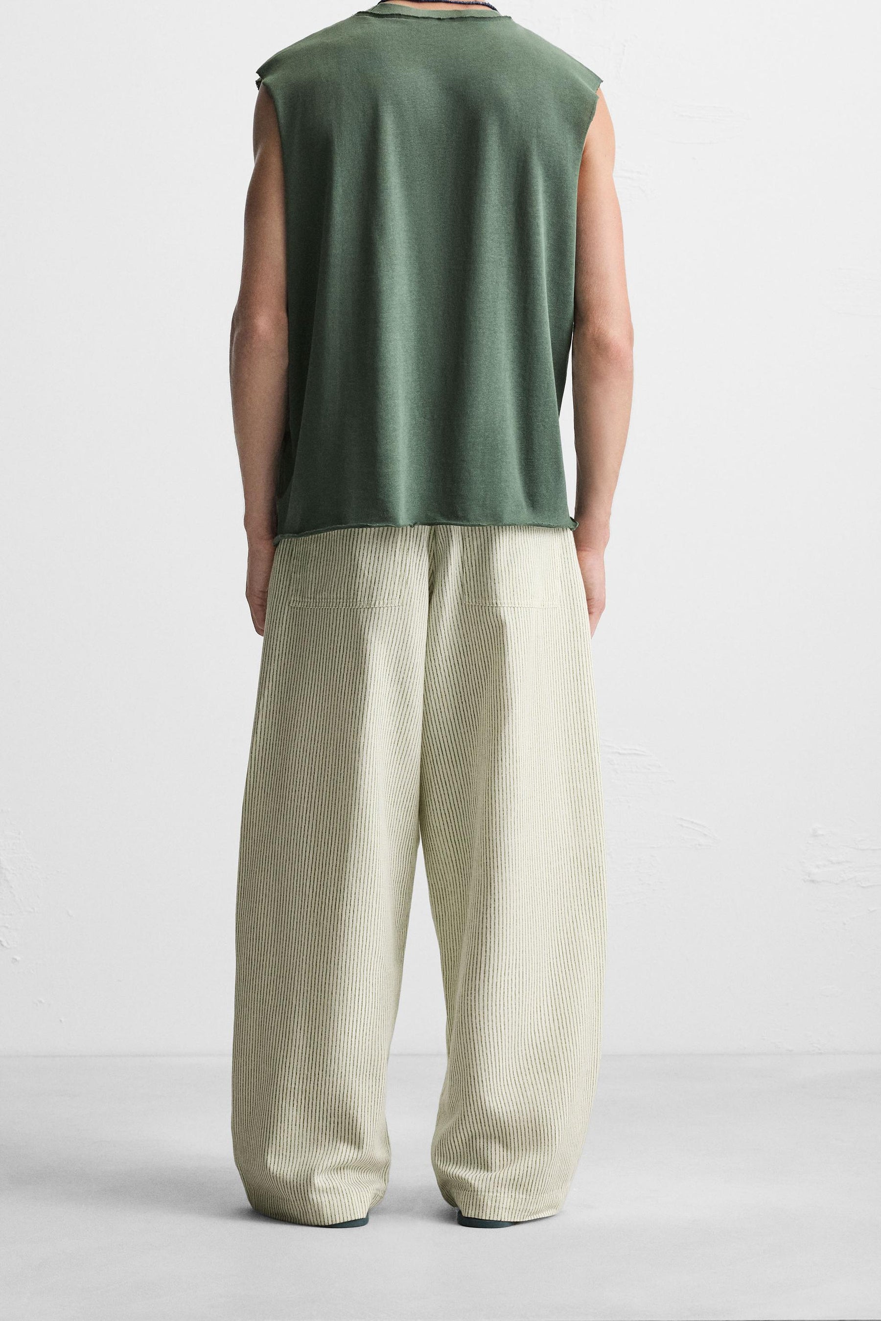 STRIPED BAGGY FIT TROUSERS - Image 3