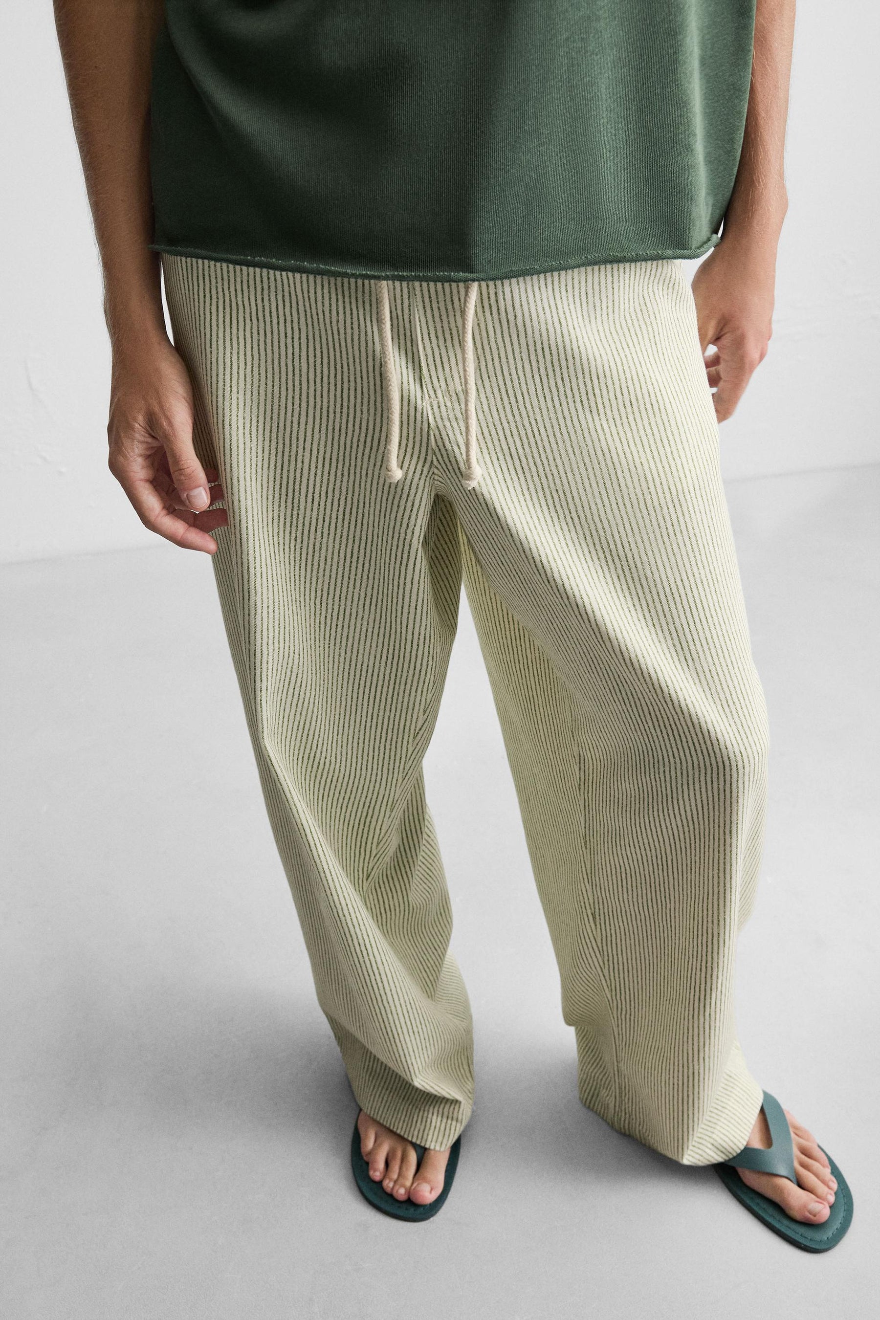 STRIPED BAGGY FIT TROUSERS - Image 5