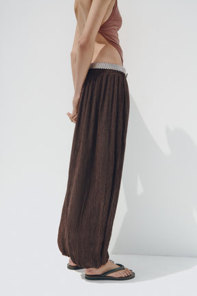 Textured Balloon Trousers