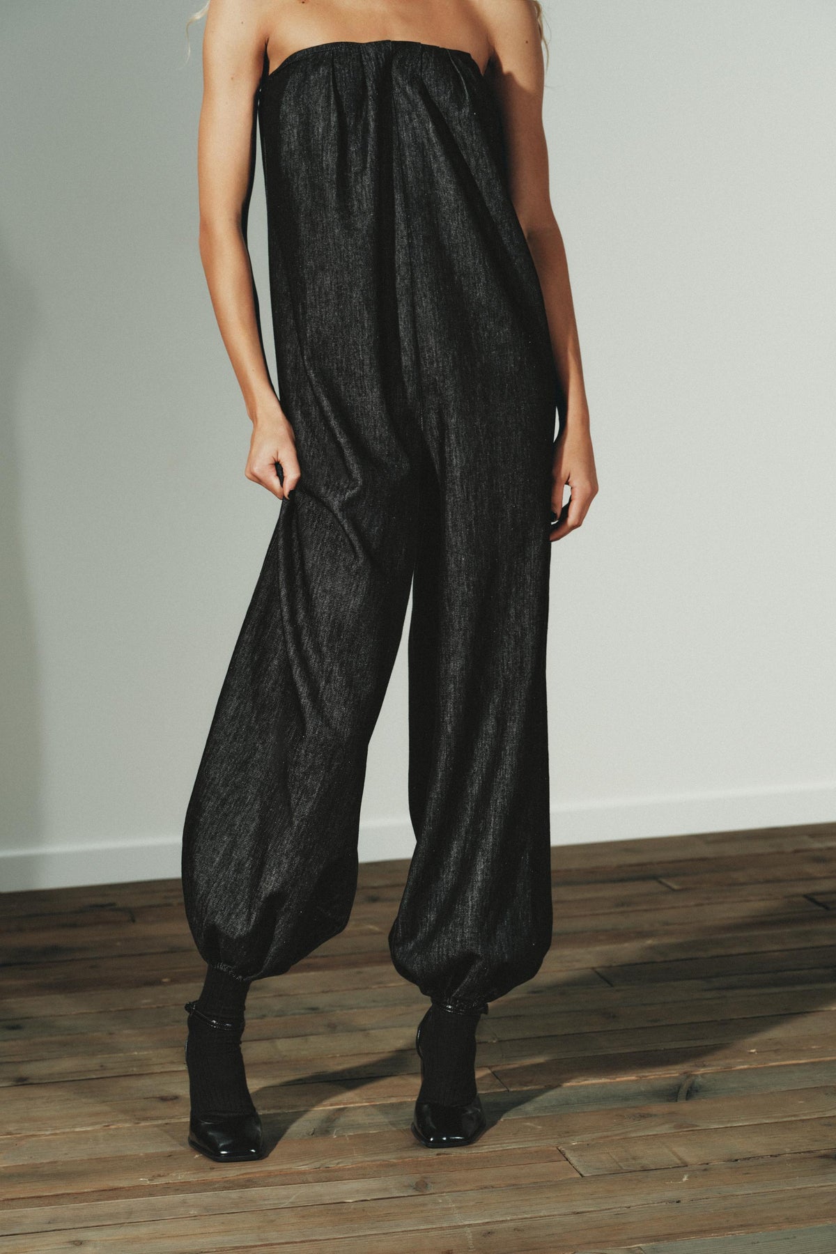 TRF DENIM BANDEAU JUMPSUIT - Image 2