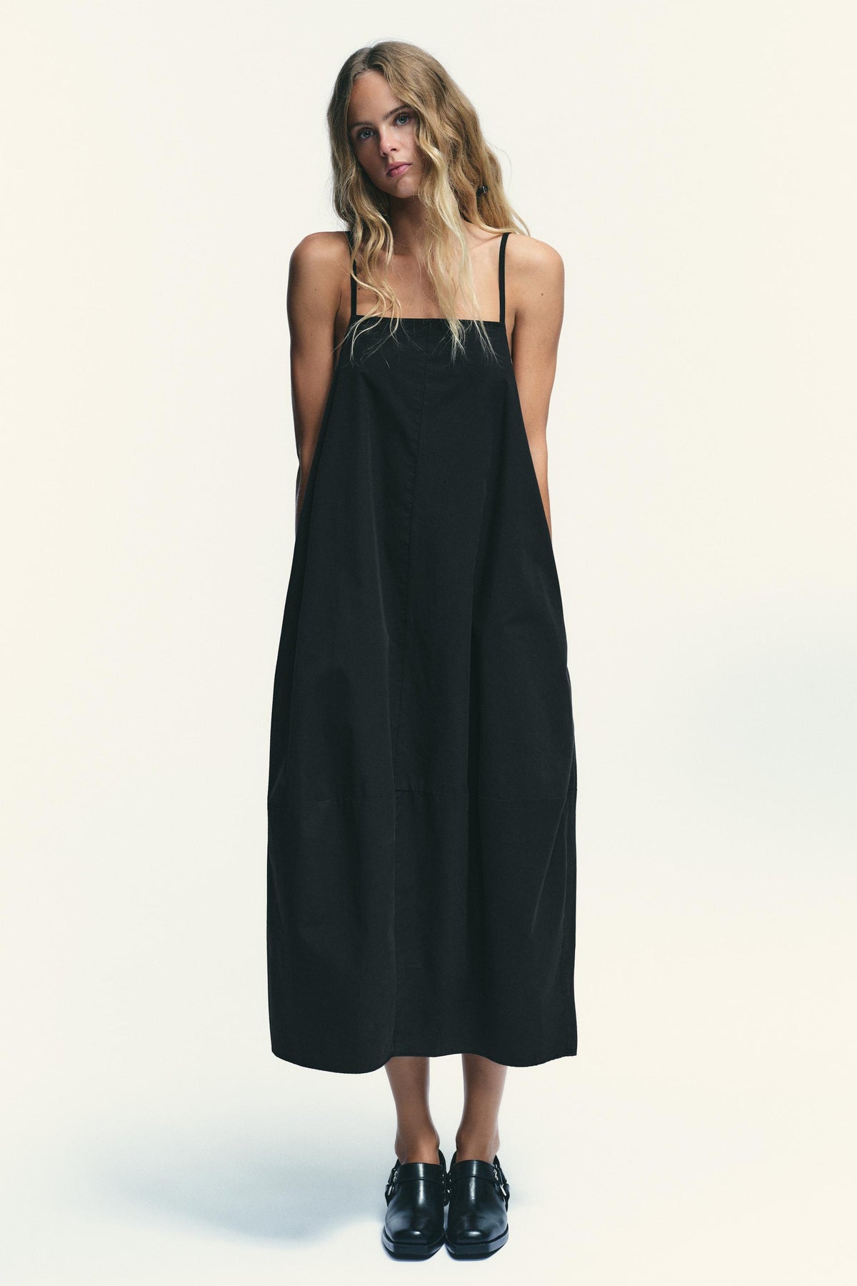 MIDI DRESS WITH PLEATED BACK - Image 1