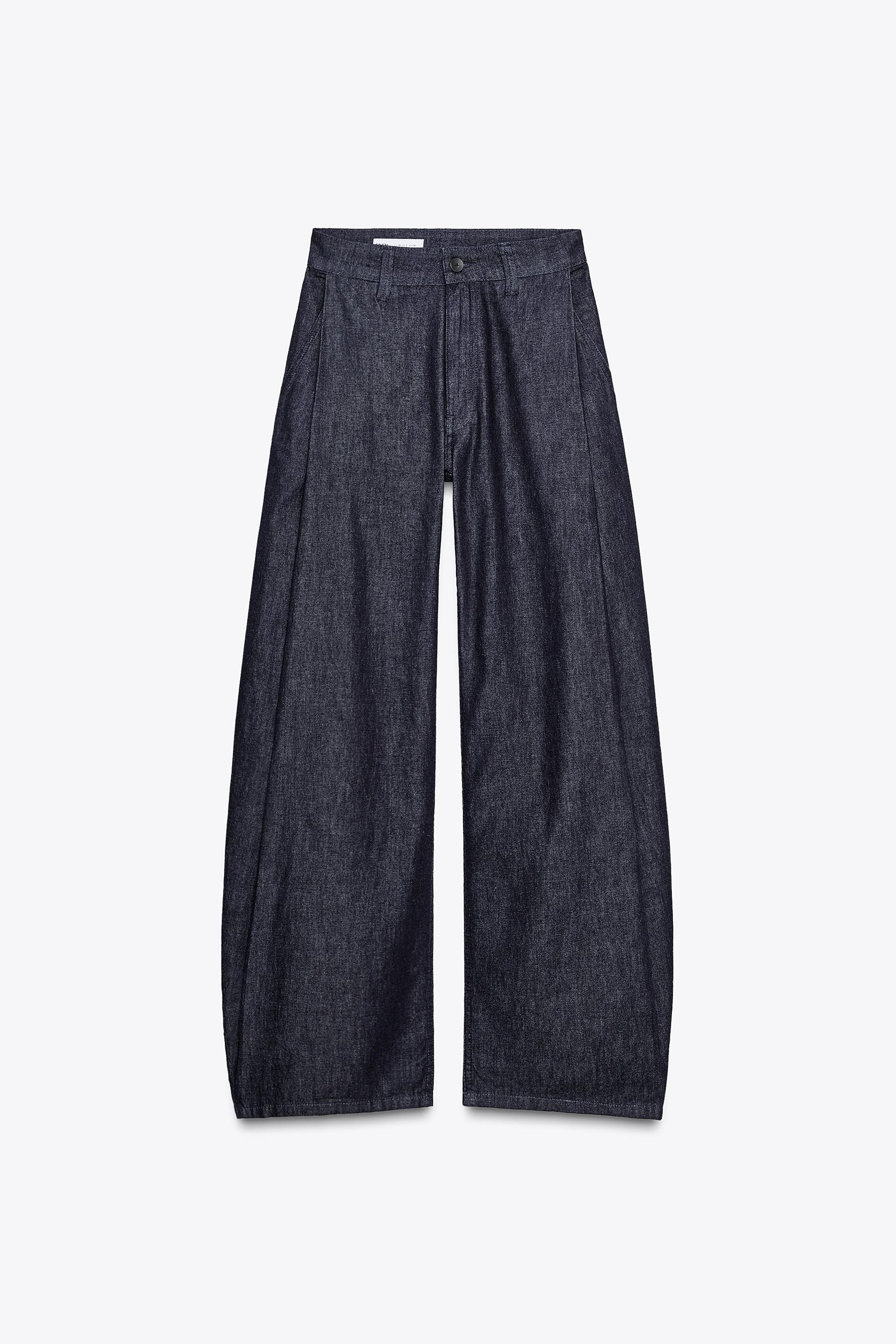DENIM TROUSERS WITH DARTS