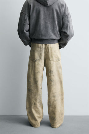 FADED PRINT BAGGY FIT TROUSERS - Image 3