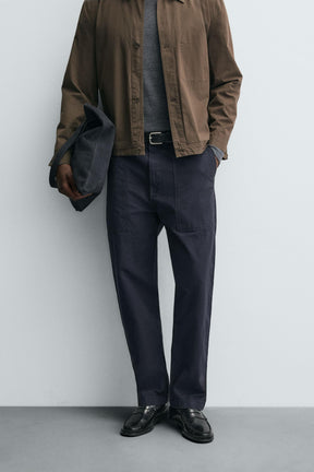 WASHED STRAIGHT-LEG TROUSERS - Image 2