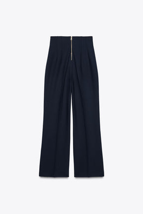 HIGH-WAIST TROUSERS WITH ZIP