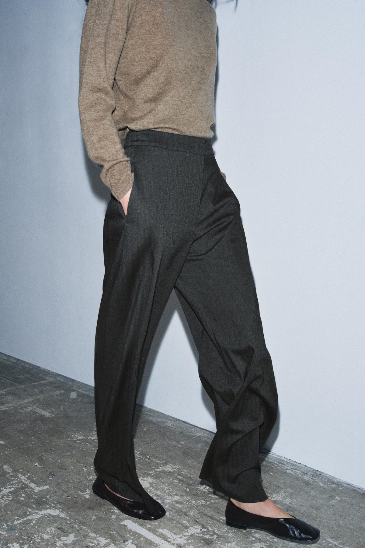 Textured Balloon Trousers