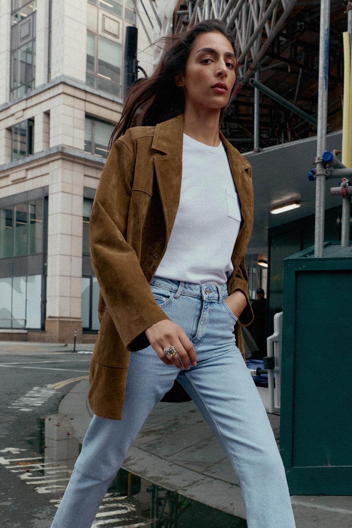 High-waist comfort jeans