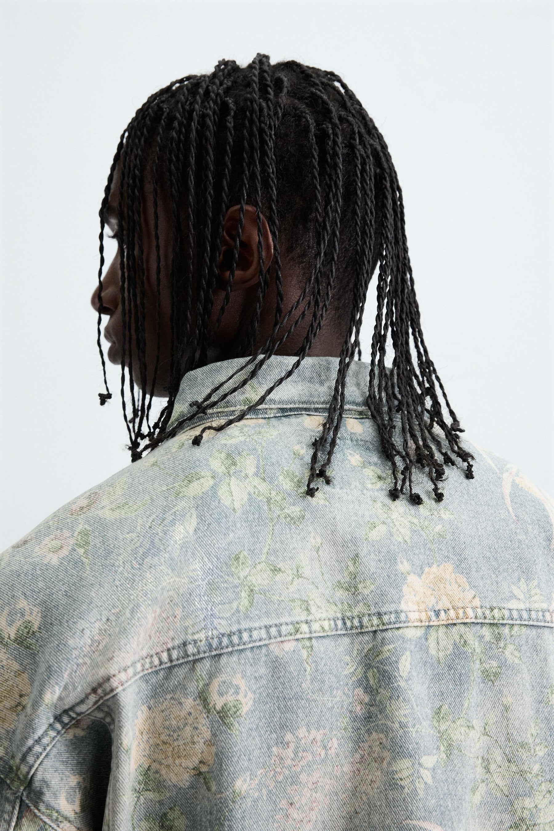 FLORAL PRINT DENIM JACKET - Image 5