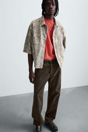 WASHED ABSTRACT PRINT OVERSHIRT - Image 5