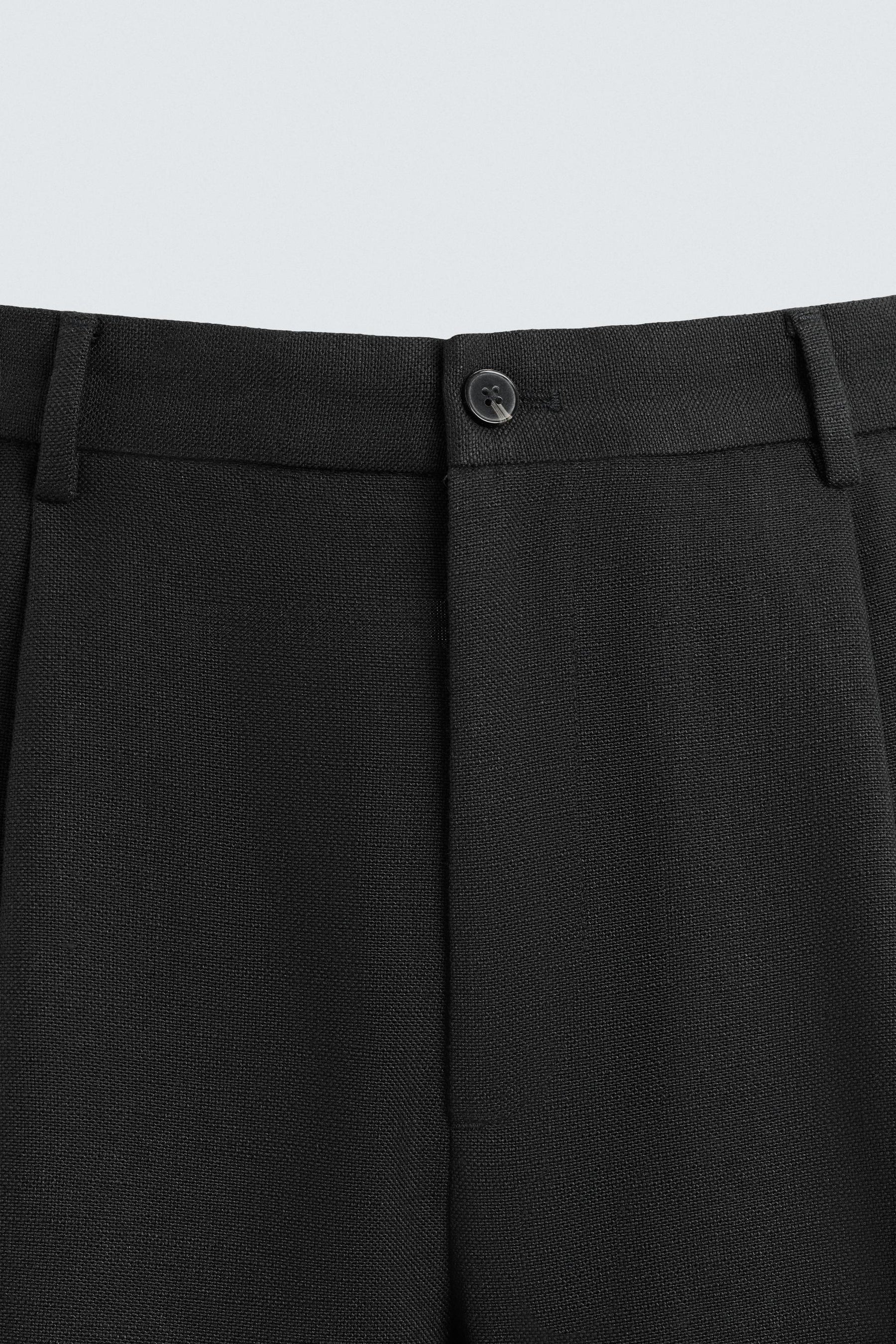 RELAXED FIT PLEATED TROUSERS - Image 7