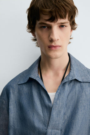 100% LINEN POLO SHIRT - Image 5