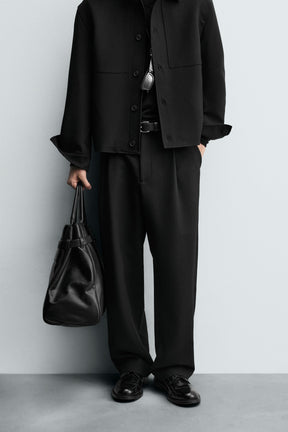 Pleated Relaxed-Fit Trousers