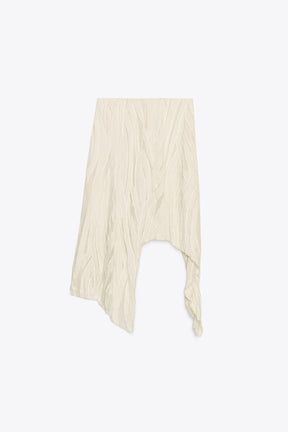 ASYMMETRIC PLEATED SKIRT