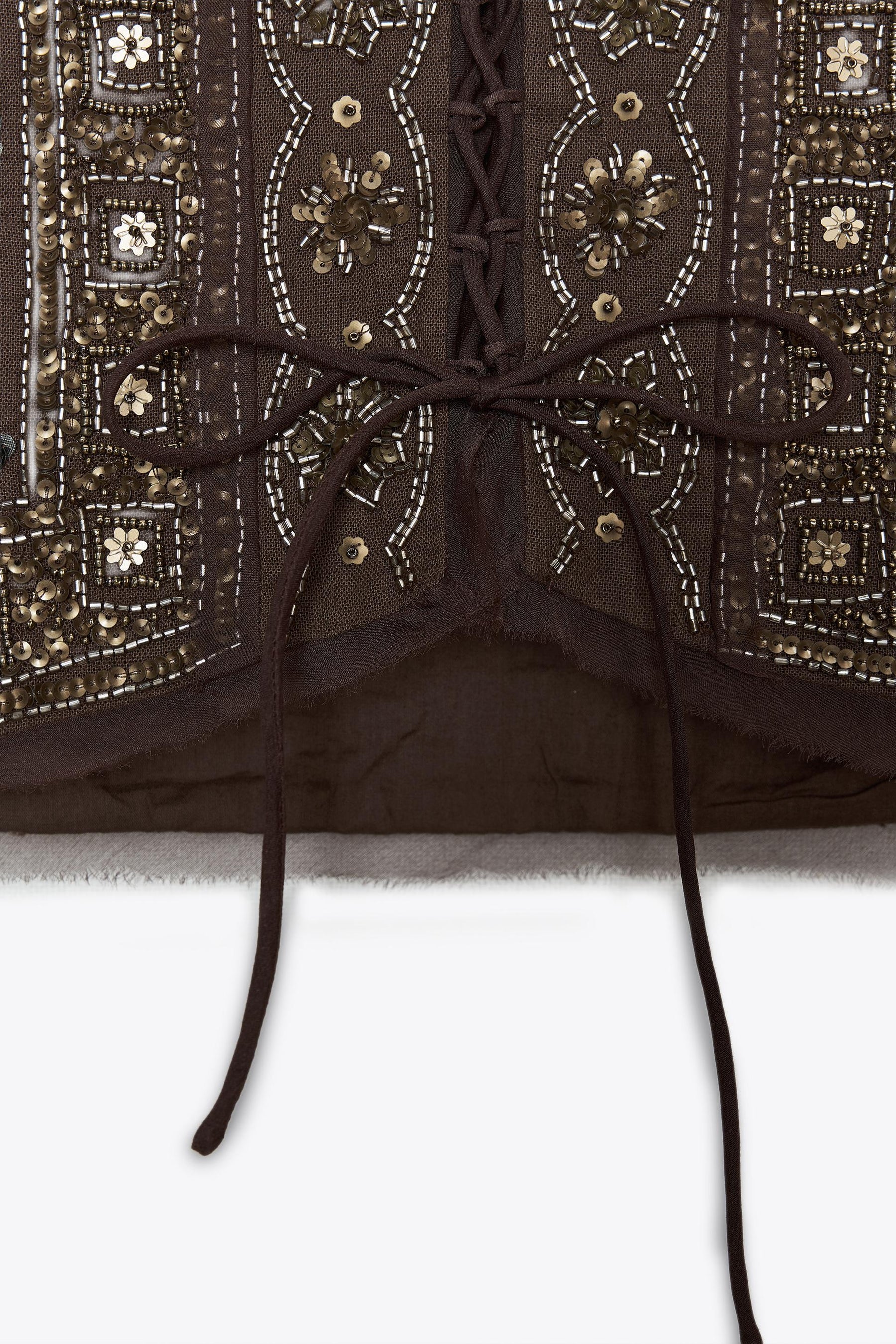 ZW COLLECTION BEADED EMBROIDERED WAISTCOAT - Image 4