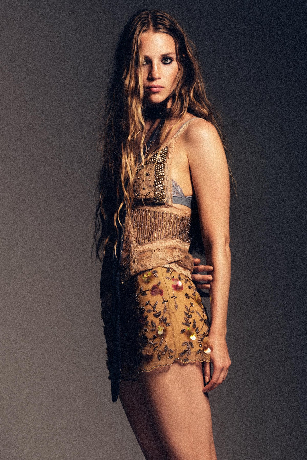 Beaded Sequin Shorts