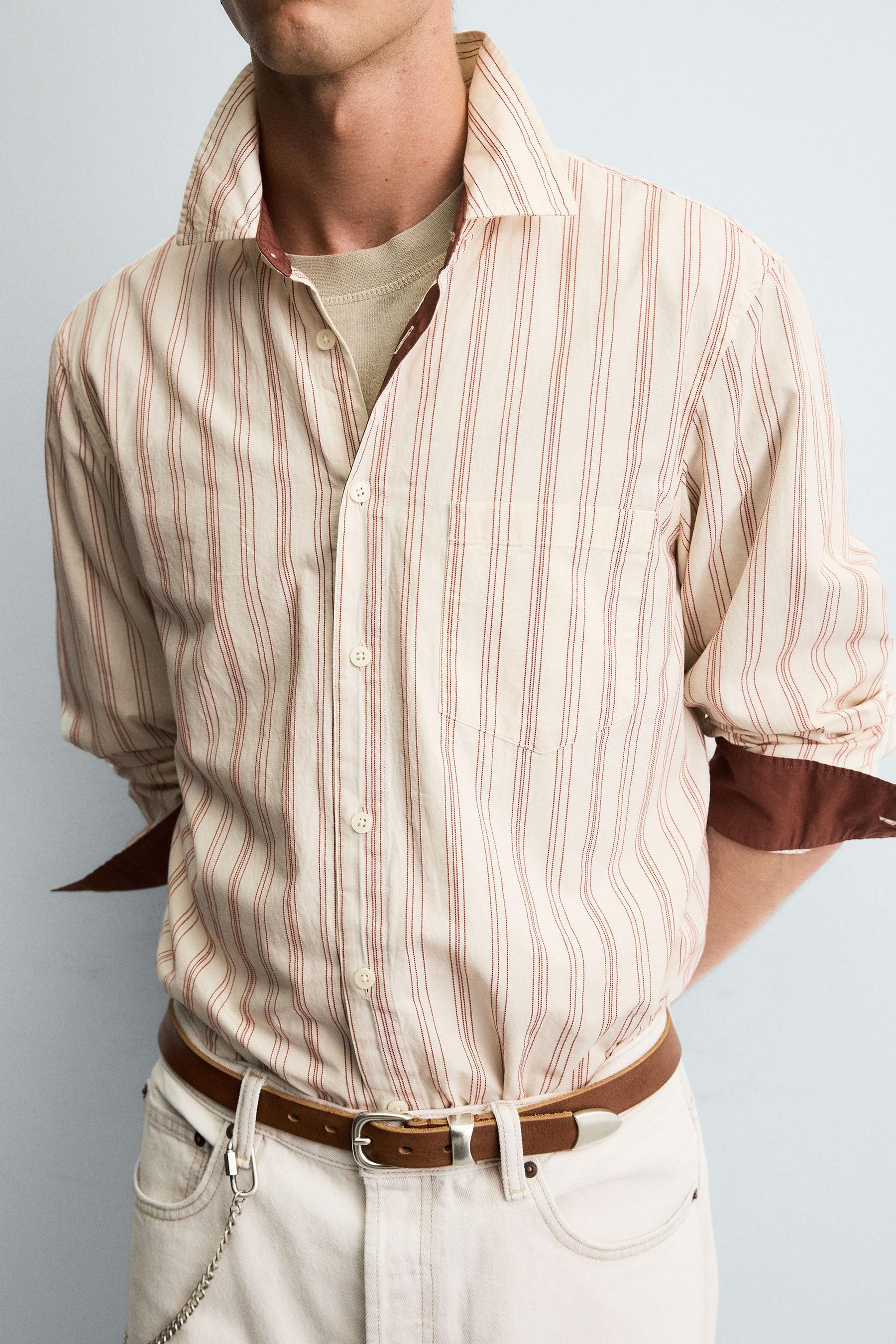 STRIPED TEXTURED SHIRT - Image 5