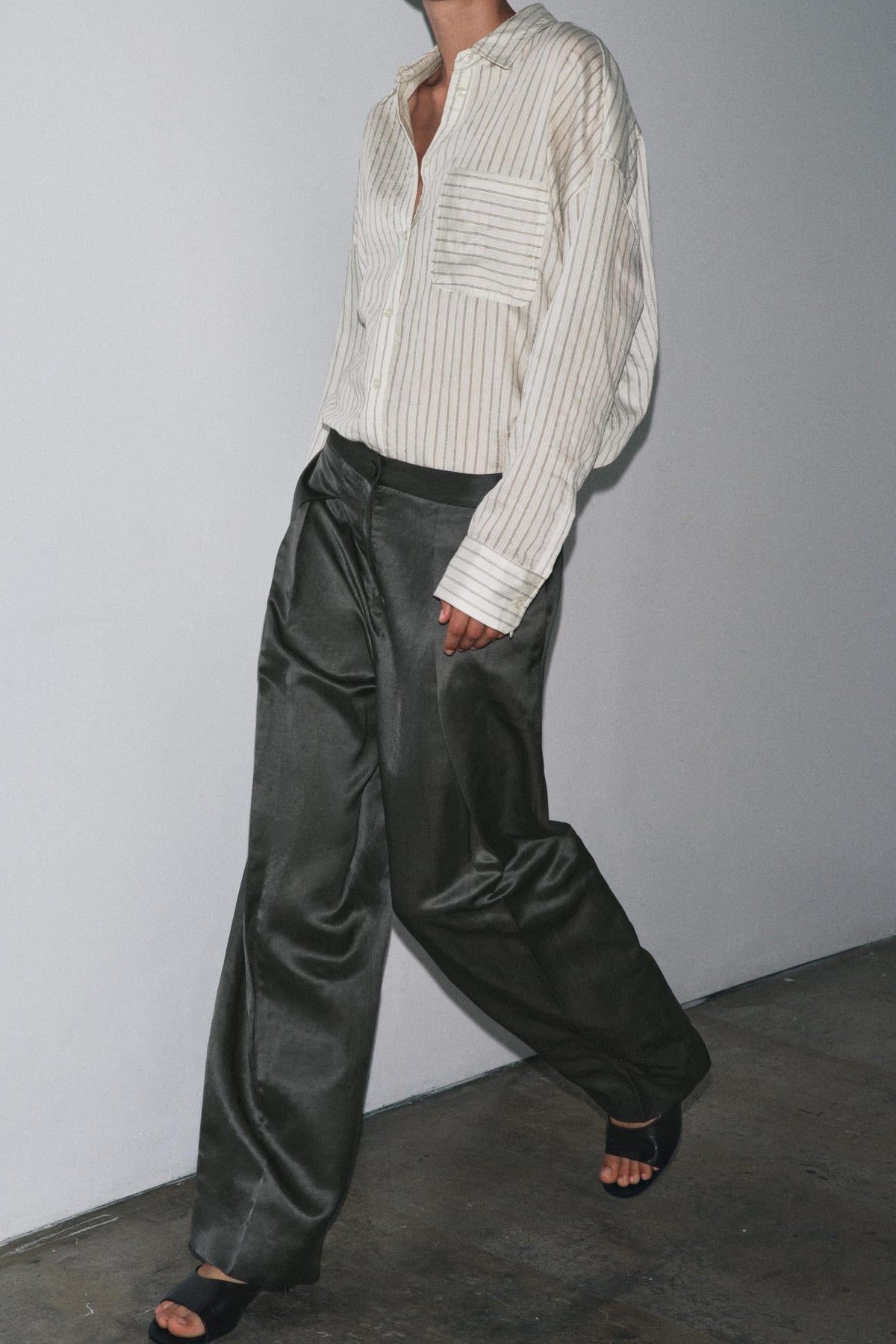 SATIN BLEND TROUSERS
