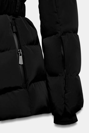 Water-resistant down puffer jacket