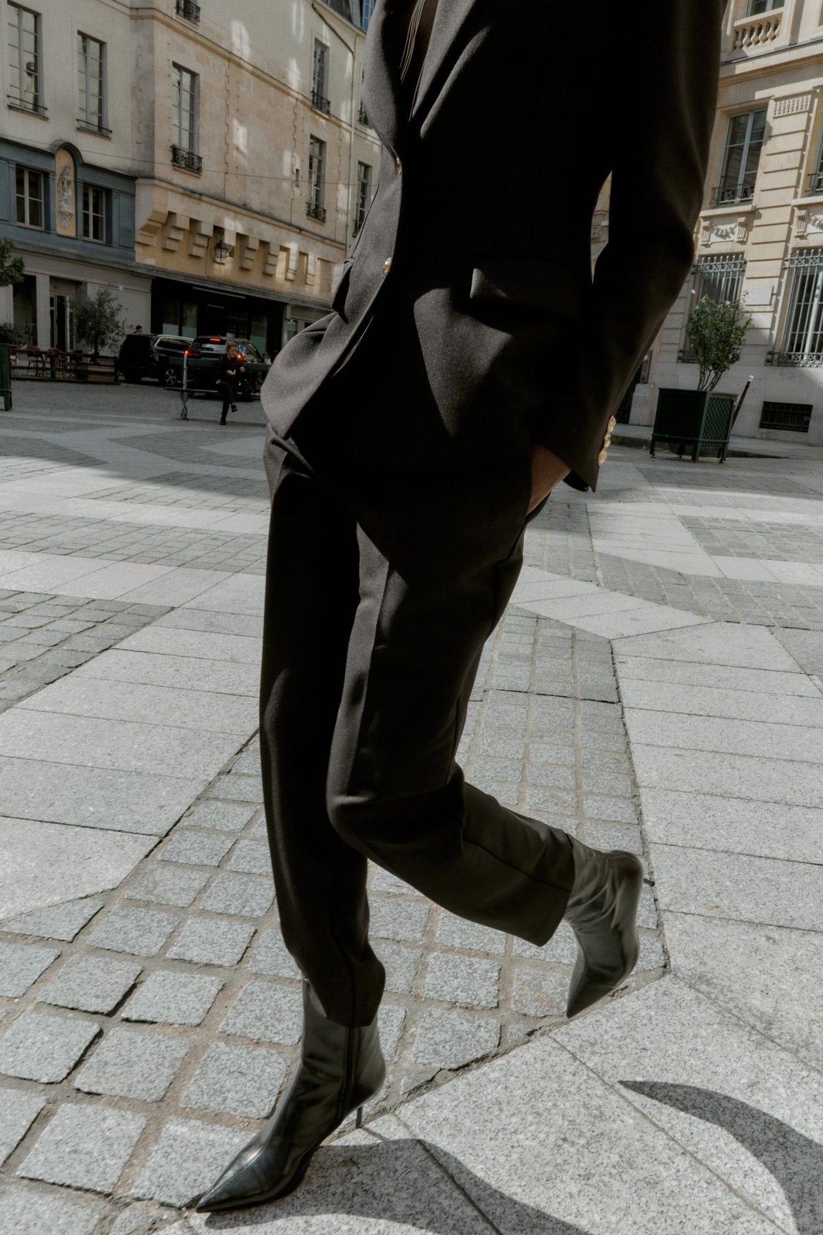 Straight-Leg Trousers with Crease