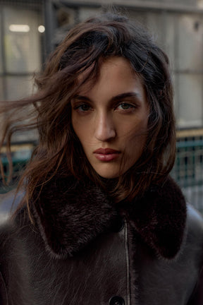 REVERSIBLE FAUX LEATHER JACKET