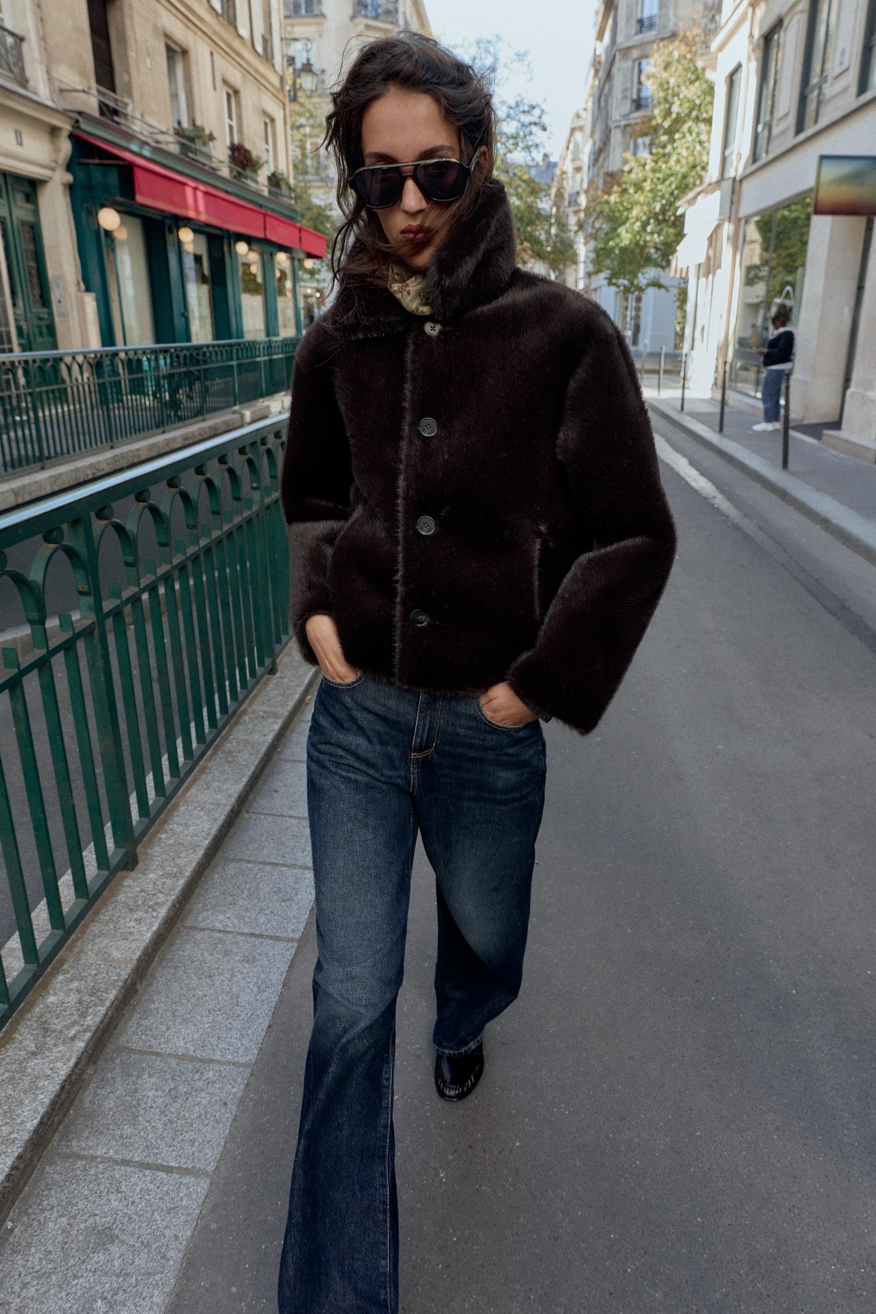 REVERSIBLE FAUX LEATHER JACKET