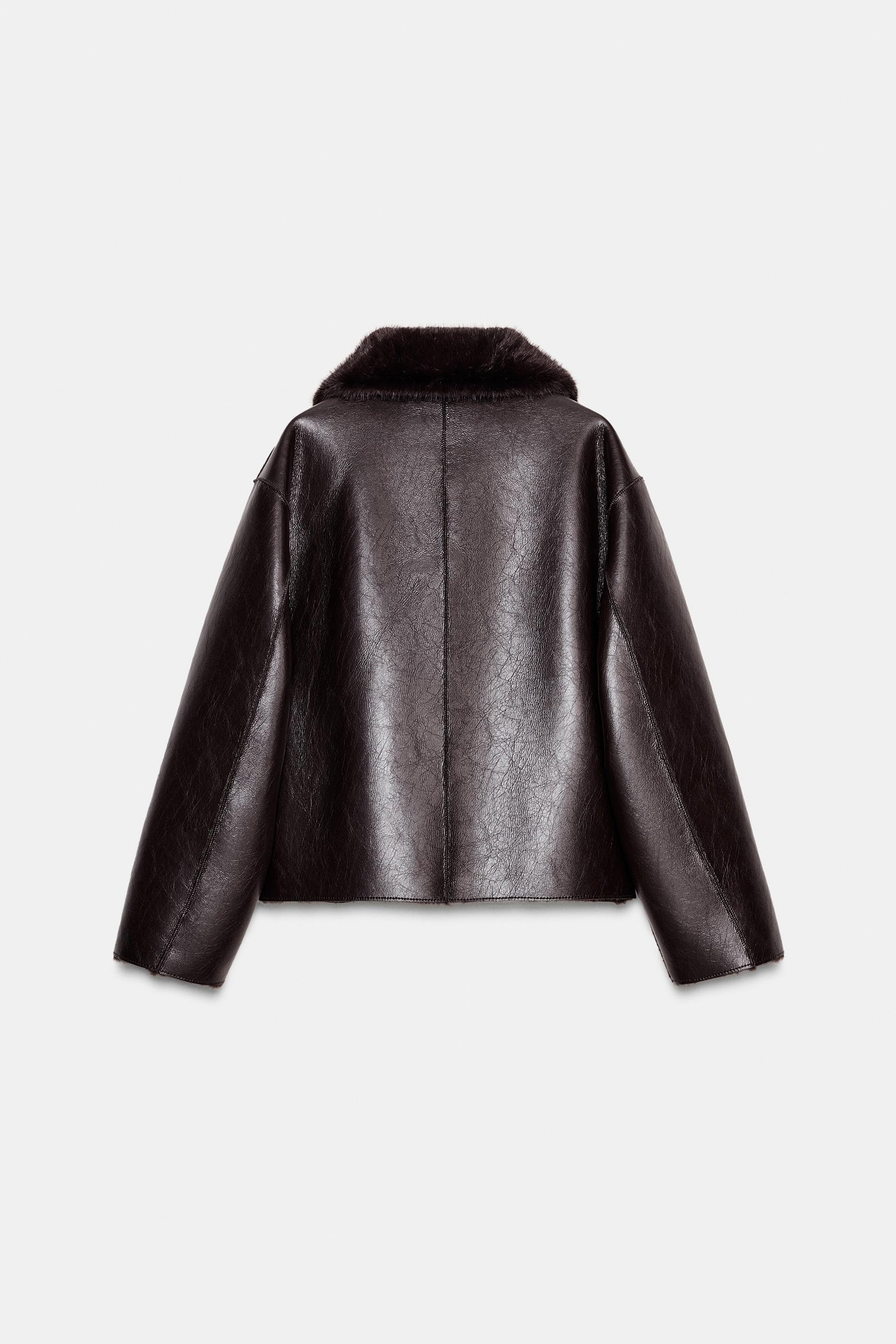 REVERSIBLE FAUX LEATHER JACKET