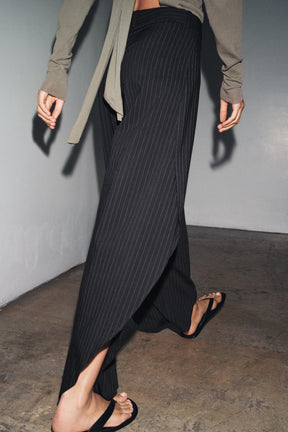 Pinstriped Trousers with Vents
