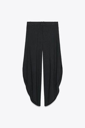 Pinstriped Trousers with Vents
