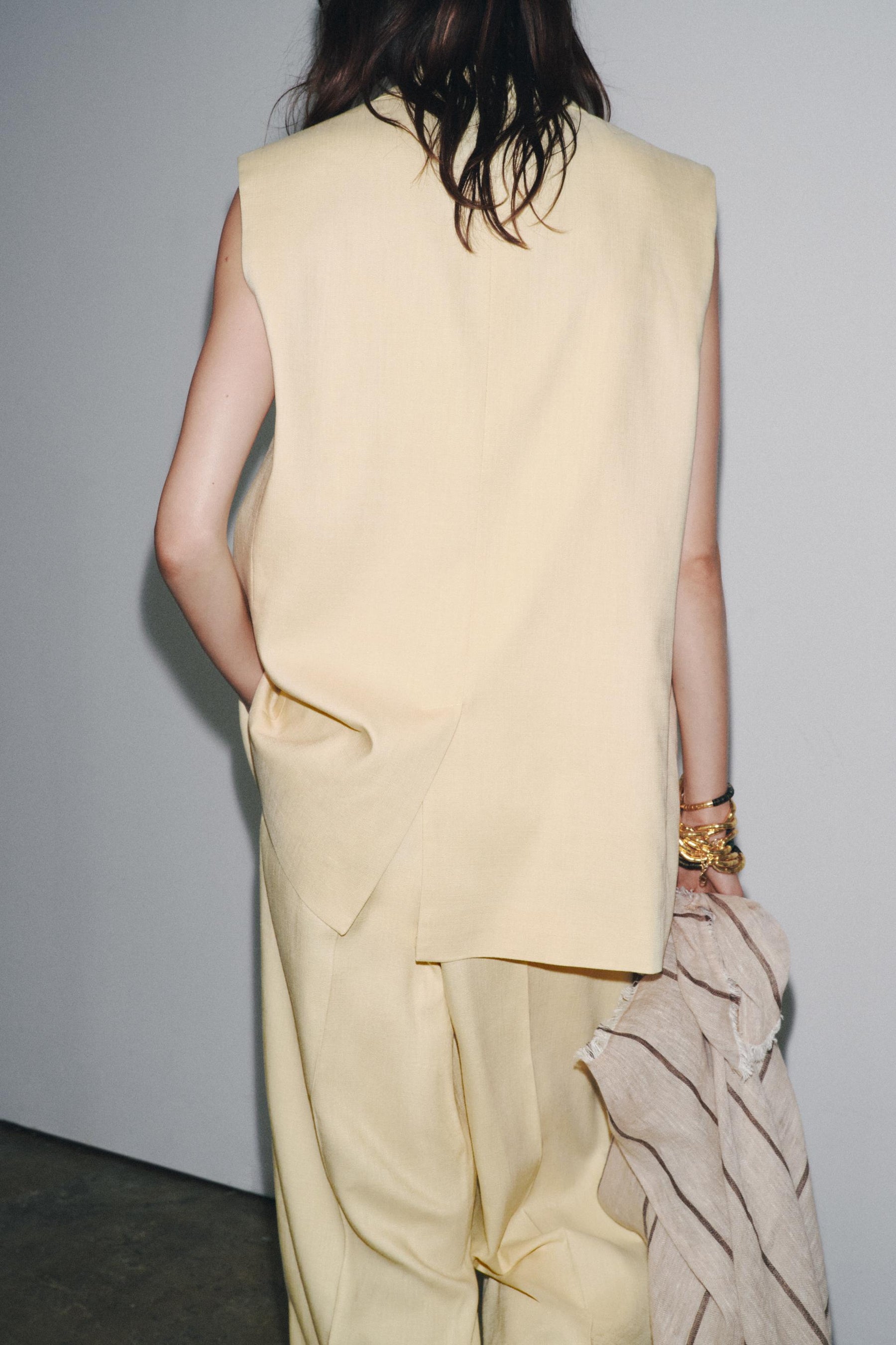 Wide-Leg Darted Trousers