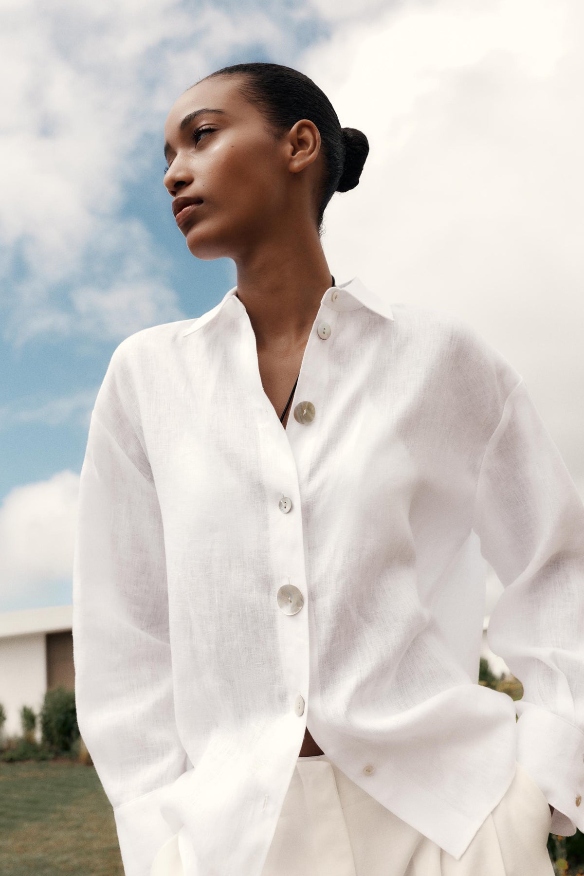 100% LINEN BUTTON SHIRT